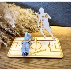 Geldscheinhalter Fußballspieler, Geldgeschenk, Geburtstag, Wunschtext, Personalisierbar