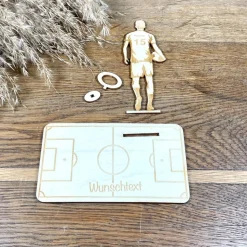 Geldscheinhalter Fußballspieler, Geldgeschenk, Geburtstag, Wunschtext, Personalisierbar
