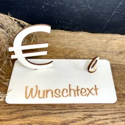 Geldscheinhalter Geld, Universell, Euro, Geldgeschenk, Geburtstag, Geschenk, Wunschtext, Personalisiert