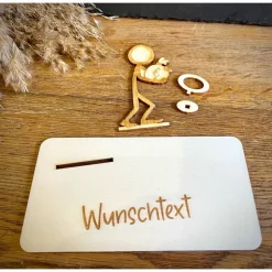 Geldscheinhalter Geldsack, Geld, Stick Figure, Geldgeschenk, Geburtstag, Hochzeit, Jubiläum, Geschenk, Wunschtext, Perso