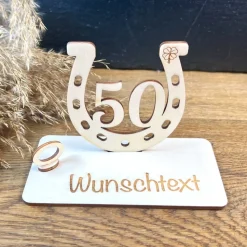 Geldscheinhalter Glück, Kleeblatt, Geldgeschenk, Geburtstag, Geschenk, Wunschtext, Personalisierbar