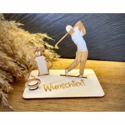 Geldscheinhalter Golf, Golfer, Golfspieler, Geldgeschenk, Geburtstag, Geschenk, Wunschtext, Personalisierbar