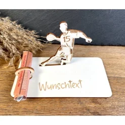 Geldscheinhalter Handball, Handballspieler, Geldgeschenk, Geburtstag, Wunschtext, Personalisierbar