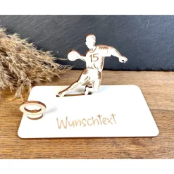 Geldscheinhalter Handball, Handballspieler, Geldgeschenk, Geburtstag, Wunschtext, Personalisierbar