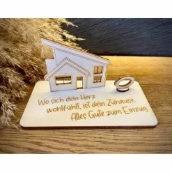 Geldscheinhalter Haus, Hausbau, Einweihung, Richtfest, Geburtstag, Geschenk, Wunschtext, Personalisierbar