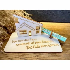 Geldscheinhalter Haus, Hausbau, Einweihung, Richtfest, Geburtstag, Geschenk, Wunschtext, Personalisierbar