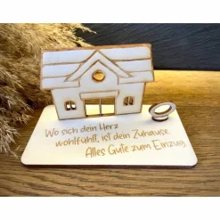 Geldscheinhalter Haus, Hausbau, Einweihung, Richtfest, Geburtstag, Geschenk, Wunschtext, Personalisierbar
