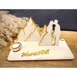 Geldscheinhalter Hochzeit, Hochzeitspaar, Berge, Wandern, Geldgeschenk, Geschenk, Wunschtext, Personalisierbar