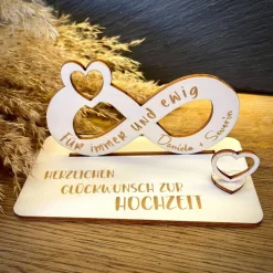 Geldscheinhalter Hochzeit, Hochzeitspaar, Herz, Unendlich, Infinity, Geldgeschenk, Geschenk, Wunschtext, Personalisierba