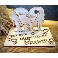 Geldscheinhalter Hochzeit, Hochzeitspaar, Herz, Unendlich, Infinity, Geldgeschenk, Geschenk, Wunschtext, Personalisierba