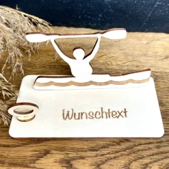 Geldscheinhalter Kanu, Kajak, Paddeln, Boot, Geldgeschenk, Geburtstag, Geschenk, Wunschtext, Personalisierbar
