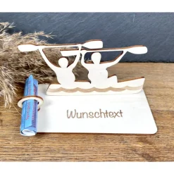 Geldscheinhalter Kanu, Kajak, Paddeln, Boot, Geldgeschenk, Geburtstag, Geschenk, Wunschtext, Personalisierbar