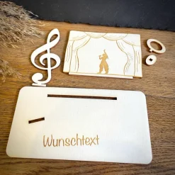 Geldscheinhalter Konzert, Theater, Musical, Musik, Geldgeschenk, Geburtstag, Geschenk, Wunschtext, Personalisierbar