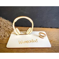 Geldscheinhalter Kopfhörer, Musik, Geldgeschenk, Geburtstag, Geschenk, Wunschtext, Personalisierbar