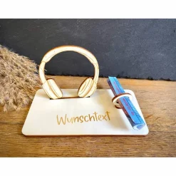 Geldscheinhalter Kopfhörer, Musik, Geldgeschenk, Geburtstag, Geschenk, Wunschtext, Personalisierbar
