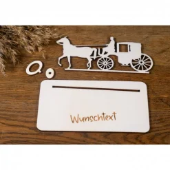 Geldscheinhalter Kutsche, Pferd, Geldgeschenk, Geburtstag, Reiten, Geschenk, Wunschtext, Personalisierbar