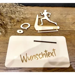 Geldscheinhalter Laufband, Joggen, Laufen, Geldgeschenk, Geburtstag, Geschenk, Wunschtext, Personalisiert