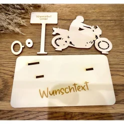 Geldscheinhalter Motorrad, Motorradfahrer, Geburtstag, Führerschein, Geschenk, Wunschtext, Personalisierbar