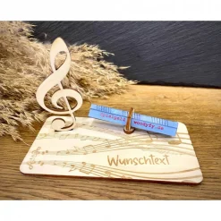 Geldscheinhalter Note, Geldgeschenk, Geburtstag, Musiker, Musik, Geschenk, Wunschtext, Personalisierbar