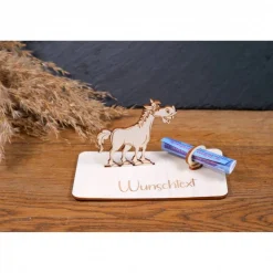 Geldscheinhalter Pferd, Geldgeschenk, Geburtstag, Reiten, Geschenk, Wunschtext, Personalisierbar