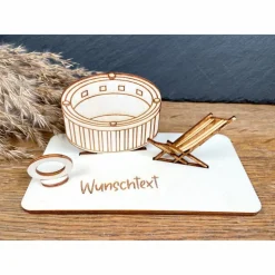 Geldscheinhalter Pool, Whirlpool, Wellness, Erholung, Entspannung, Geldgeschenk, Geburtstag, Geschenk, Wunschtext, Perso