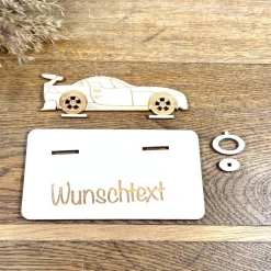 Geldscheinhalter Rennwagen, Rennauto, Auto, Geburtstag, Führerschein, Geschenk, Wunschtext, Personalisierbar