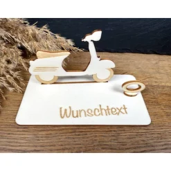 Geldscheinhalter Roller, Vespa, Geburtstag, Führerschein, Geschenk, Wunschtext, Personalisierbar