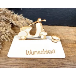 Geldscheinhalter Roller, Vespa, Geburtstag, Führerschein, Geschenk, Wunschtext, Personalisierbar