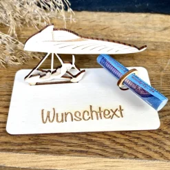 Geldscheinhalter Segelflieger, Flugzeug, Geldgeschenk, Geburtstag, Geschenk, Wunschtext, Personalisierbar