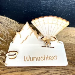 Geldscheinhalter Segelflieger, Flugzeug, Geldgeschenk, Geburtstag, Geschenk, Wunschtext, Personalisierbar