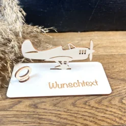 Geldscheinhalter Segelflieger, Flugzeug, Geldgeschenk, Geburtstag, Geschenk, Wunschtext, Personalisierbar