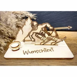 Geldscheinhalter Ski, Skifahrer, Skiurlaub, Berge, Winterurlaub, Urlaub, Geldgeschenk, Geburtstag, Geschenk, Wunschtext,