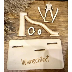 Geldscheinhalter Ski, Skispringen, Skifliegen, Skiurlaub, Winterurlaub, Urlaub, Geldgeschenk, Geburtstag, Geschenk,Wunsc