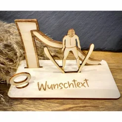 Geldscheinhalter Ski, Skispringen, Skifliegen, Skiurlaub, Winterurlaub, Urlaub, Geldgeschenk, Geburtstag, Geschenk,Wunsc