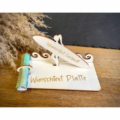 Geldscheinhalter Surfen, Surferin, Wasser, Urlaub, Geldgeschenk, Geburtstag, Geschenk, Wunschtext, Personalisierbar