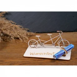 Geldscheinhalter Tandem, Fahrrad, Geldgeschenk, Geburtstag, Rad, Geschenk, Wunschtext, Personalisierbar