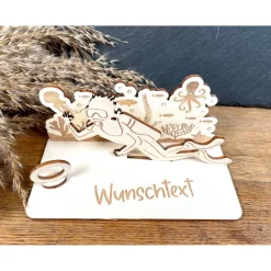 Geldscheinhalter Taucher, Tauchen, Wasser, Geldgeschenk, Geburtstag, Geschenk, Wunschtext, Personalisierbar