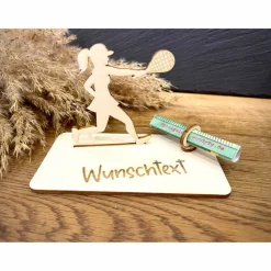 Geldscheinhalter Tennis, Geldgeschenk, Geburtstag, Aufschlag, Geschenk, Wunschtext, Personalisierbar