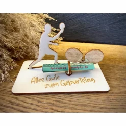 Geldscheinhalter Tischtennis, Geldgeschenk, Geburtstag, Tischtennisspieler, Tischtennisschläger, Geschenk, Wunschtext, P