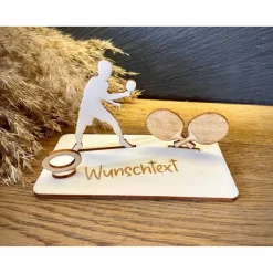 Geldscheinhalter Tischtennis, Geldgeschenk, Geburtstag, Tischtennisspieler, Tischtennisschläger, Geschenk, Wunschtext, P