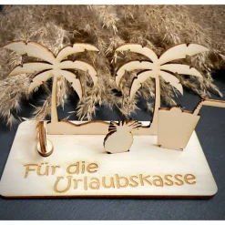 Geldscheinhalter Urlaub, Insel, Geldgeschenk, Geburtstag, Geschenk, Wunschtext, Personalisierbar
