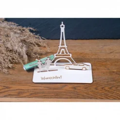 Geldscheinhalter Urlaub, Paris, Eiffelturm, Frankreich, Weltreise, Auto, Geldgeschenk, Geburtstag, Geschenk, Wunschtext,