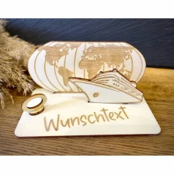 Geldscheinhalter Urlaub, Weltreise, Kreuzfahrt, Geldgeschenk, Geburtstag, Geschenk, Wunschtext, Personalisierbar