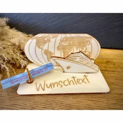 Geldscheinhalter Urlaub, Weltreise, Kreuzfahrt, Geldgeschenk, Geburtstag, Geschenk, Wunschtext, Personalisierbar