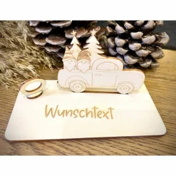 Geldscheinhalter Weihnachtswichtel, Wichtel, Weihnachtsmann, Weihnachten, Nikolaus, Geldgeschenk, Geschenk, Wunschtext,