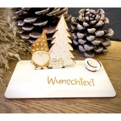 Geldscheinhalter Weihnachtswichtel, Wichtel, Weihnachtsmann, Weihnachten, Nikolaus, Geldgeschenk, Geschenk, Wunschtext,
