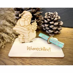Geldscheinhalter Weihnachten, Weihnachtsmann, Nikolaus, Geldgeschenk, Geburtstag, Geschenk, Wunschtext, Personalisierbar