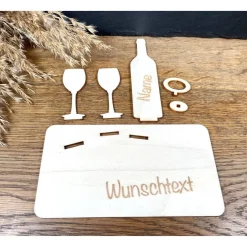 Geldscheinhalter Wein, Weinglas, Party, Feier, Feiern, Genuss, Geldgeschenk, Geburtstag, Geschenk, Wunschtext, Personali