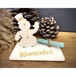 Geldscheinhalter Winter, Schneemann, Schnee, Einkaufen, Geldgeschenk, Geburtstag, Geschenk, Wunschtext, Personalisierbar