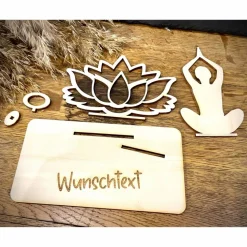 Geldscheinhalter Yoga, Sport, Wellness, Geldgeschenk, Geburtstag, Geschenk, Wunschtext, Personalisiert